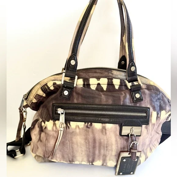 L.A.M.B Gwen Stefani Leather Tie Dye Y2K Millenial Shoulder Hobo Bag Vintage - Picture 1 of 9